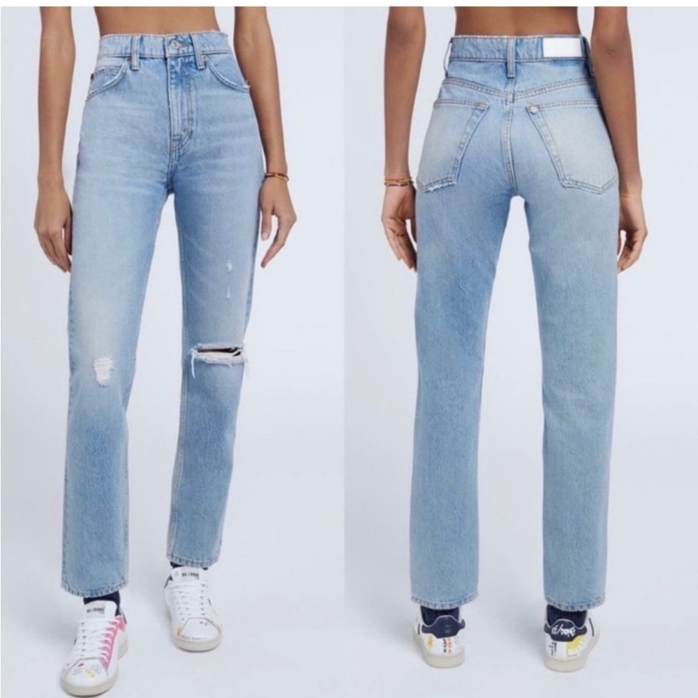 Re/Done Indigo 70s Women's High Rise straight Jeans